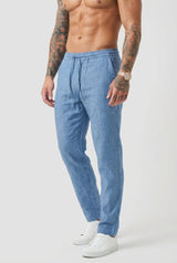 Coastal Ease Linen Pants | Men's Linen Summer Trousers | Breathable Relaxed Bottoms UK