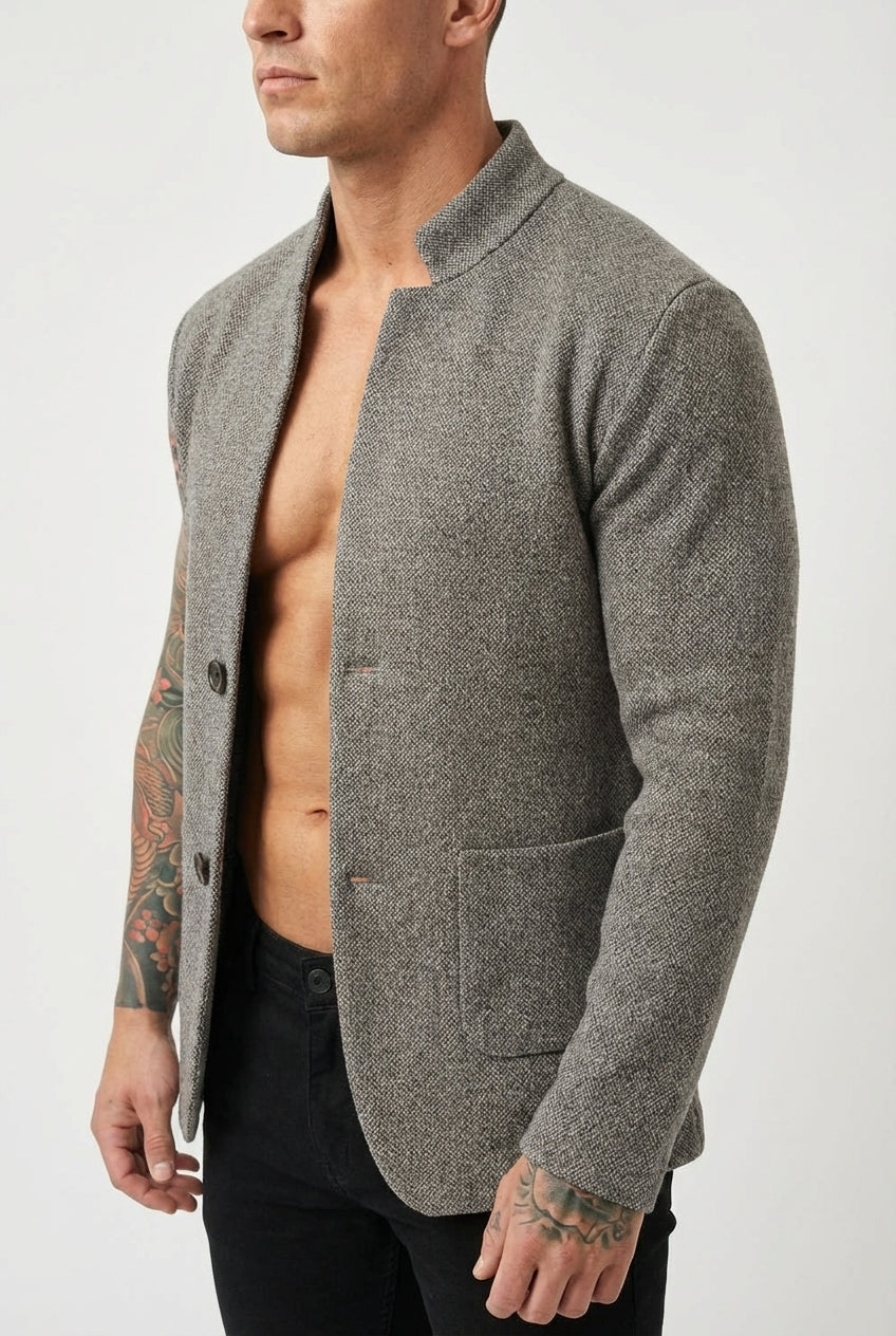 Givalli Refined Cardigan | Men's Fine Knit Cardigan | Smart Slim Fit Knitwear UK