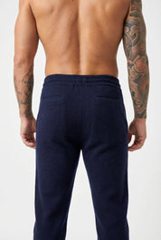Cloud Men's Merino Wool Trousers in Navy | Luxury Soft Smart Bottoms UK