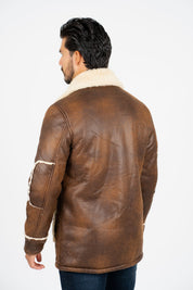 Suede Shearling Jacket II | Men's Jacket | Men Faux Suede Shearling Light Grey Brown