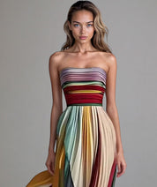 Vivienne A-Line Strapless Dress | Women's Elegant Occasion Dress | Smart Party Fashion Dress UK