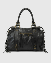 Talia Shoulder Bag | Women's Structured Shoulder Bag | Black Merlot