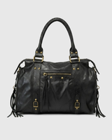Talia Shoulder Bag | Women's Structured Shoulder Bag | Black Merlot