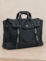 Lucienne Canvas Tote Bag – Premium Structured Handbag with Flap Detail and Gold Hardware