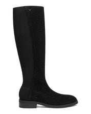 Aida | Knee-High Boots | Women's Velvet & Wool Black