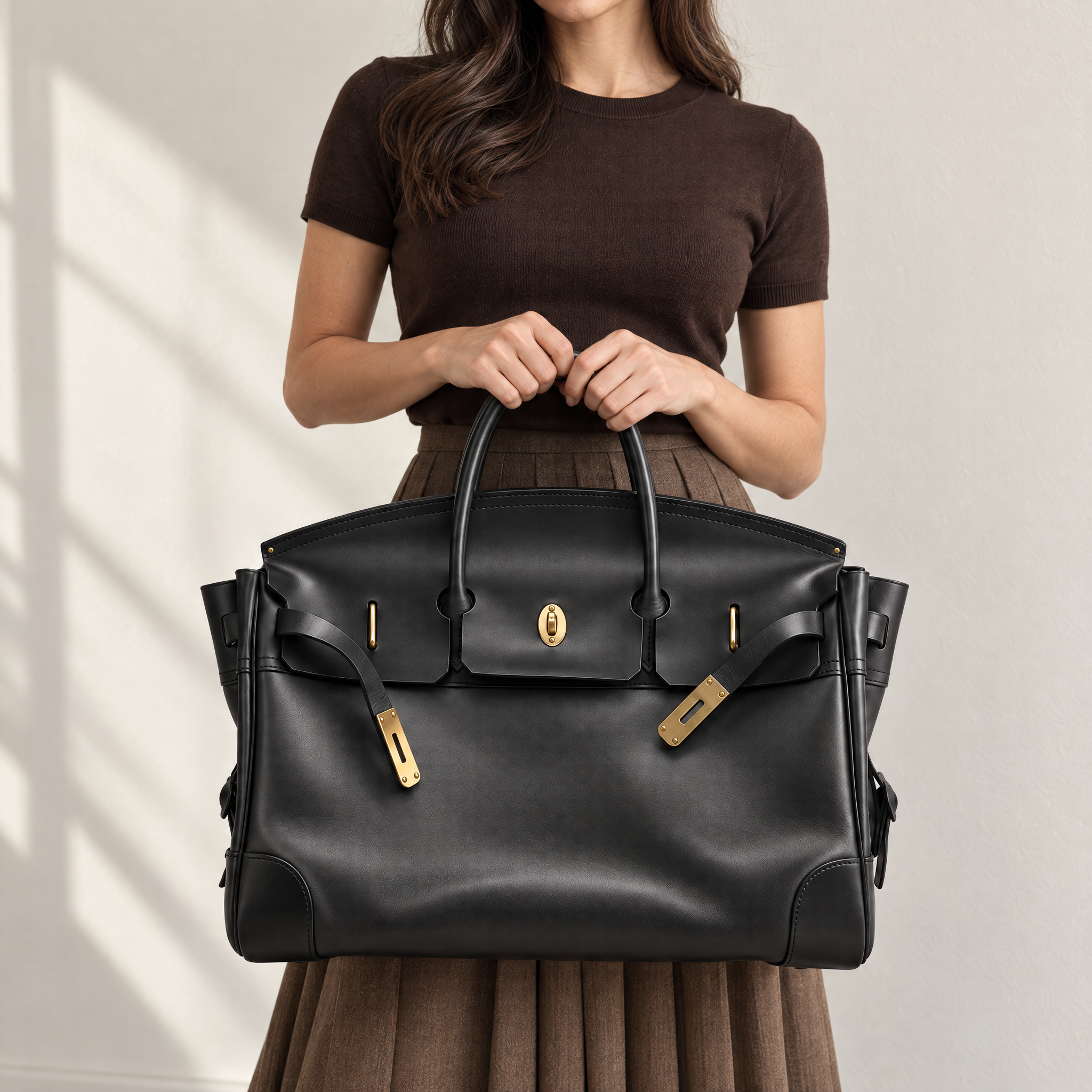 Eleanor Weekender Bag – Premium Canvas Travel Tote Large Holdall Autumn Winter