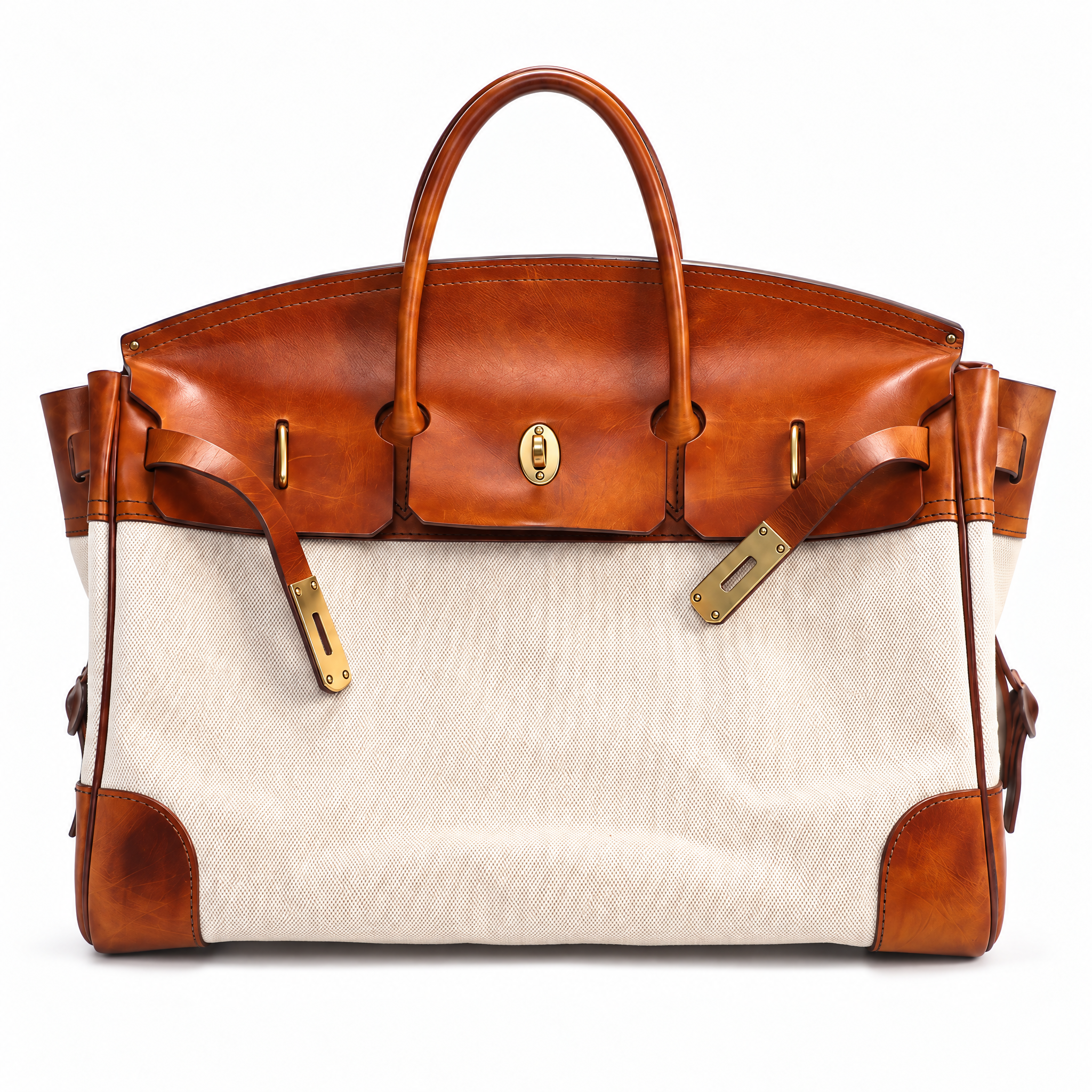 Eleanor Weekender Bag – Premium Canvas Travel Tote Large Holdall Autumn Winter