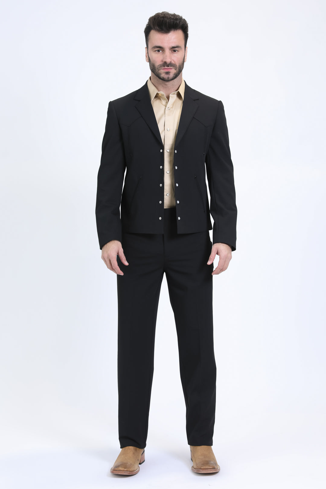 Wessex Double-Breasted Suit | Suit | Men's Black Double-Breasted Formal