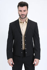 Wessex Double-Breasted Suit | Suit | Men's Black Double-Breasted Formal