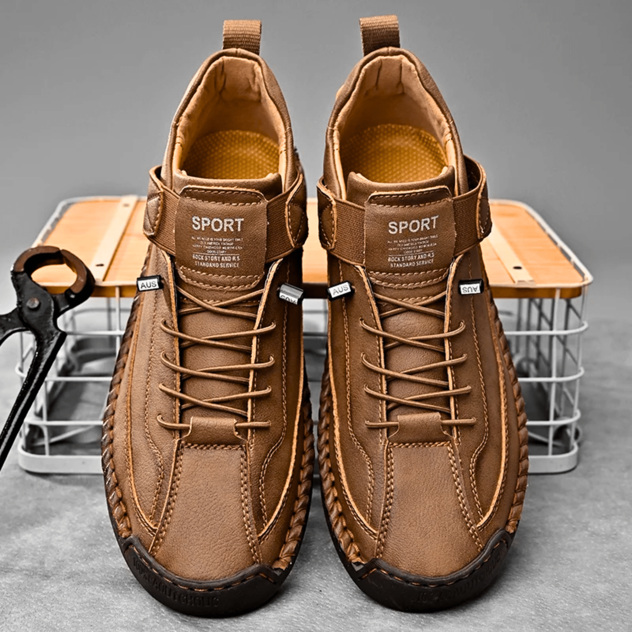 Hutton Artisan Leather Trainers | Men's Genuine Leather Trainers | Smart Casual Fashion Shoes UK