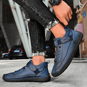 Hutton Artisan Leather Trainers | Men's Genuine Leather Trainers | Smart Casual Fashion Shoes UK