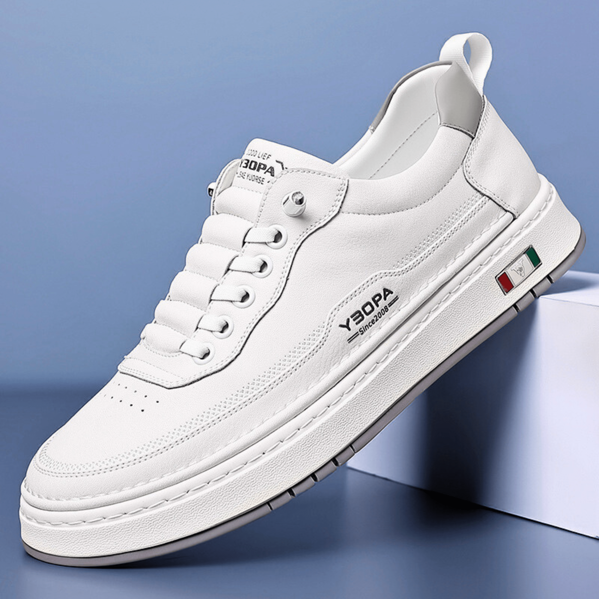 Roderick Leather Trainers | Men's Genuine Leather Trainers | Smart Casual Fashion Shoes UK