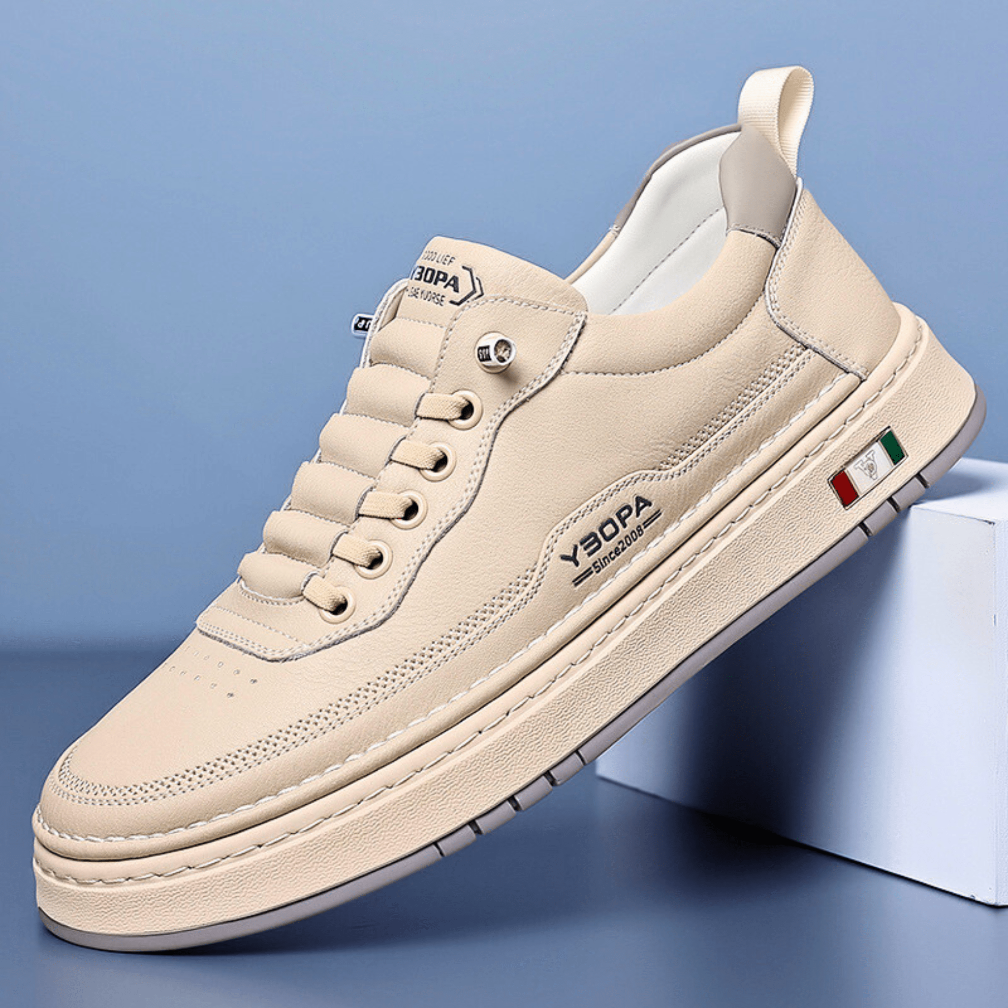 Roderick Leather Trainers | Men's Genuine Leather Trainers | Smart Casual Fashion Shoes UK