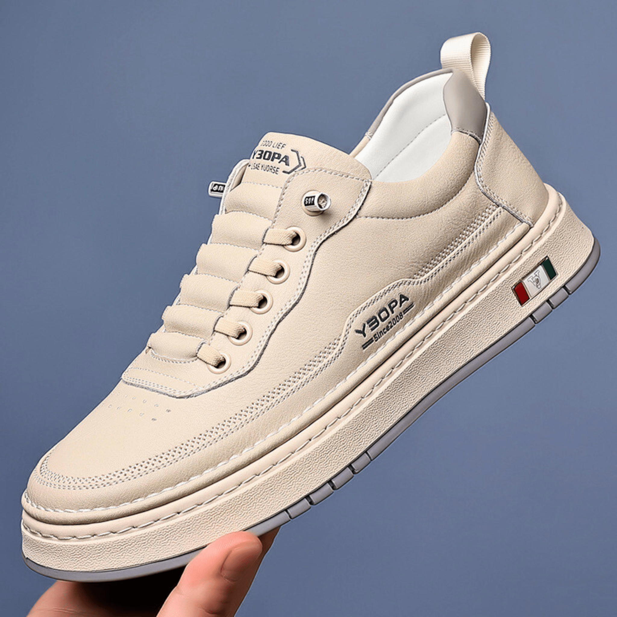 Roderick Leather Trainers | Men's Genuine Leather Trainers | Smart Casual Fashion Shoes UK