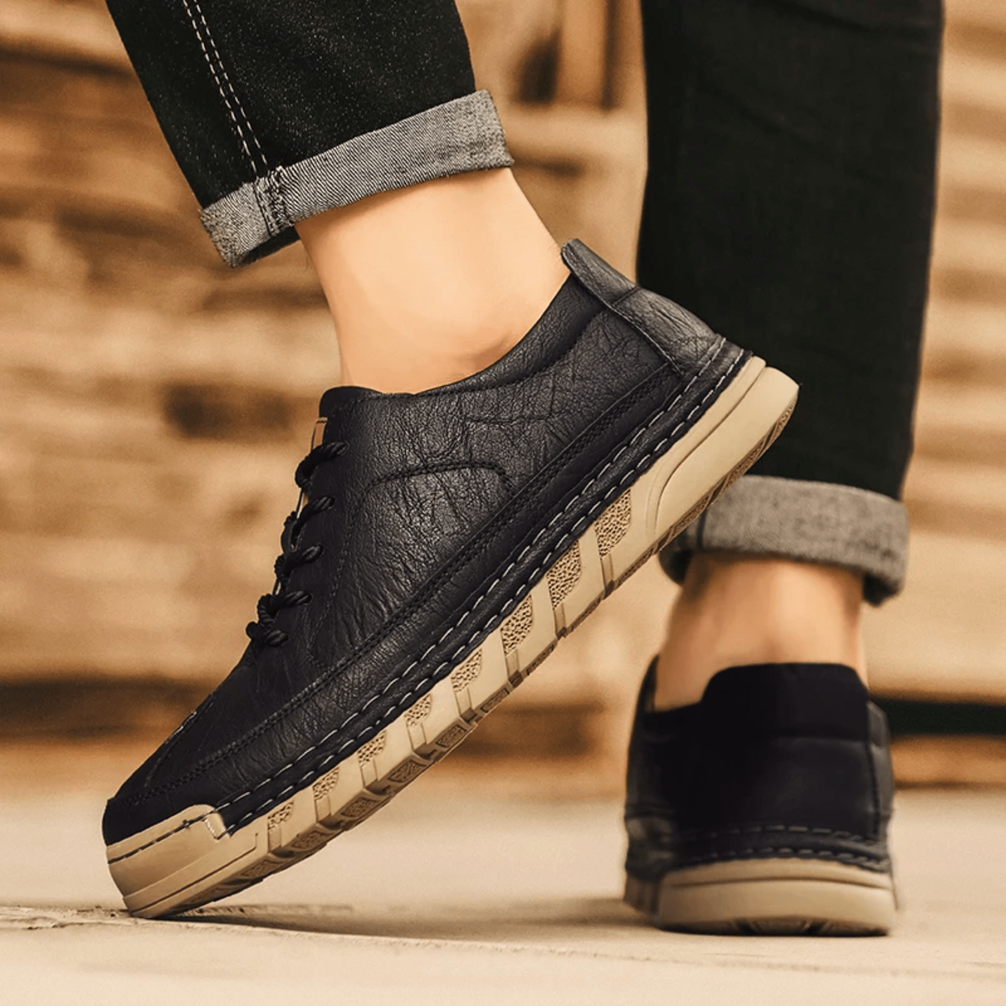 Easton Leather Trainer | Men's Genuine Leather Trainers | Smart Casual Fashion Shoes UK