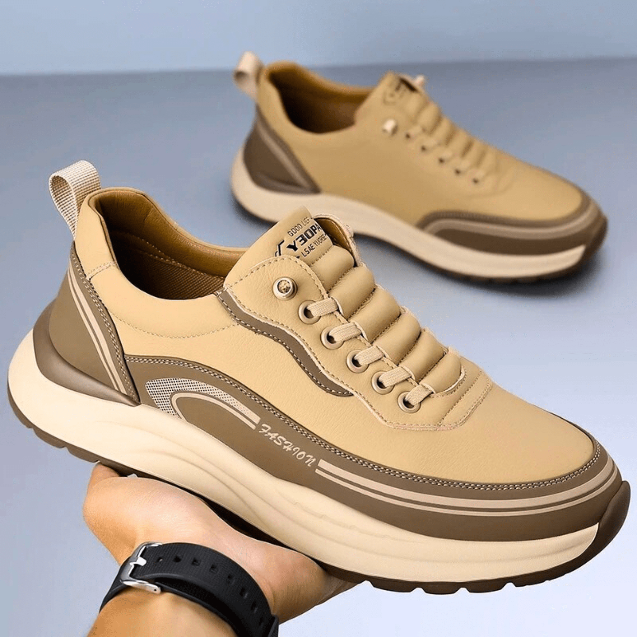 Brixton Leather Trainers | Men's Genuine Leather Trainers | Smart Casual Fashion Shoes UK