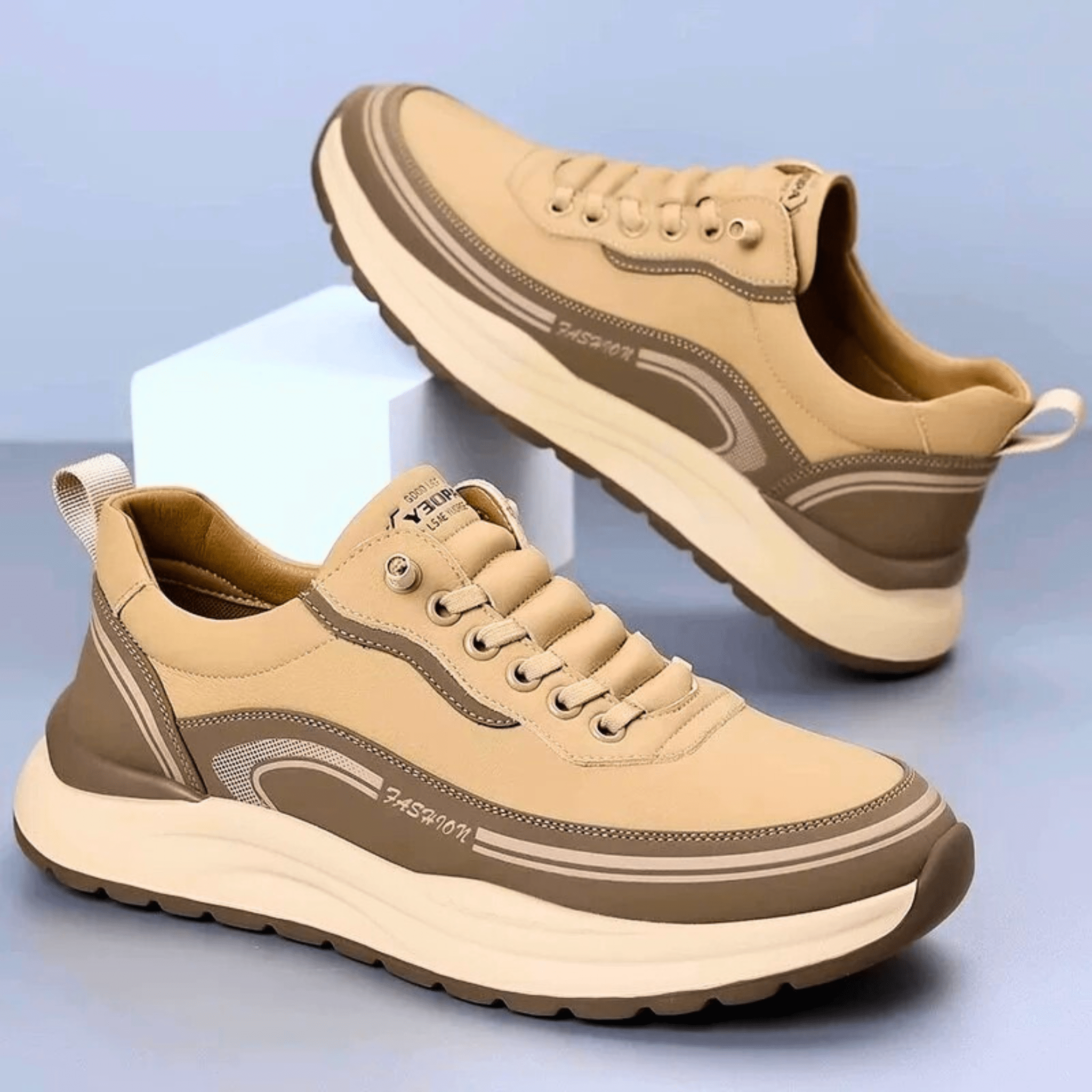 Brixton Leather Trainers | Men's Genuine Leather Trainers | Smart Casual Fashion Shoes UK