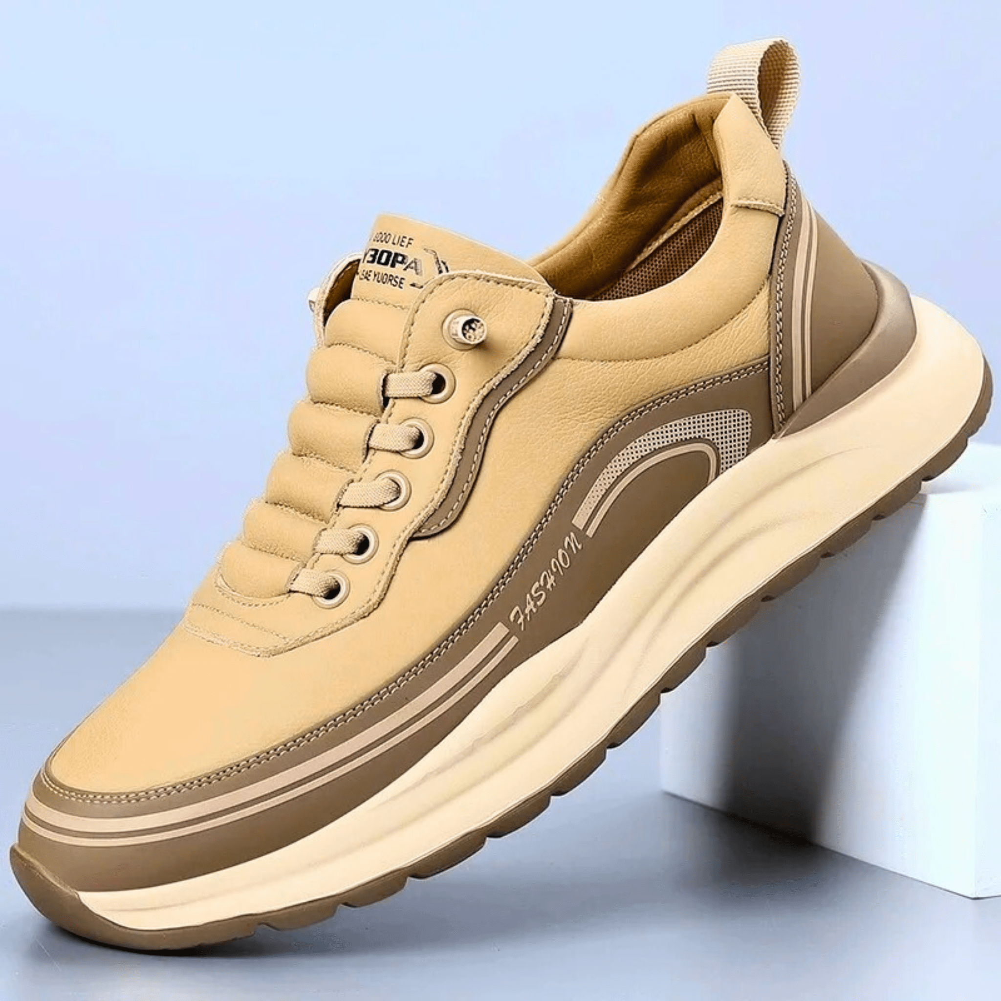 Brixton Leather Trainers | Men's Genuine Leather Trainers | Smart Casual Fashion Shoes UK