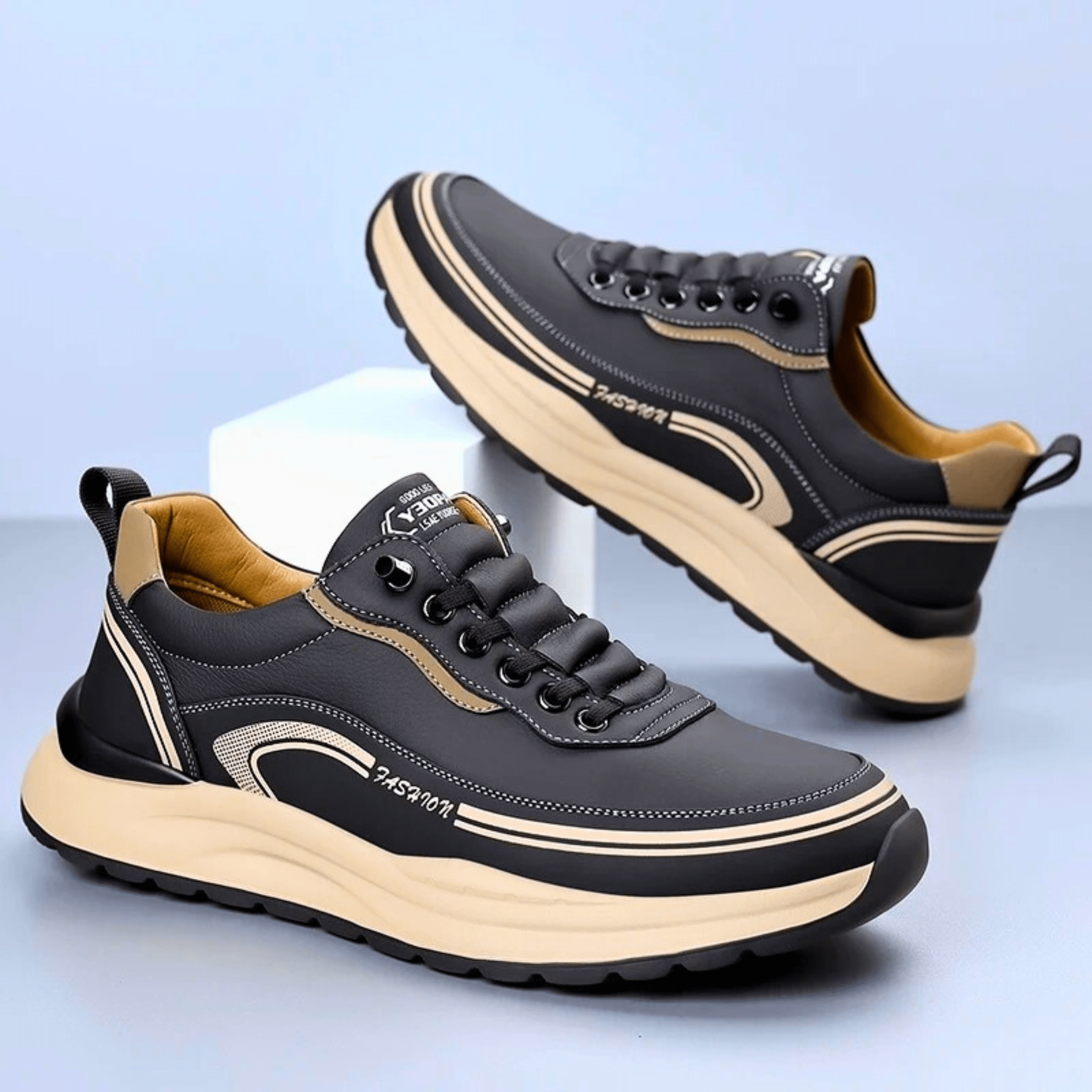Brixton Leather Trainers | Men's Genuine Leather Trainers | Smart Casual Fashion Shoes UK
