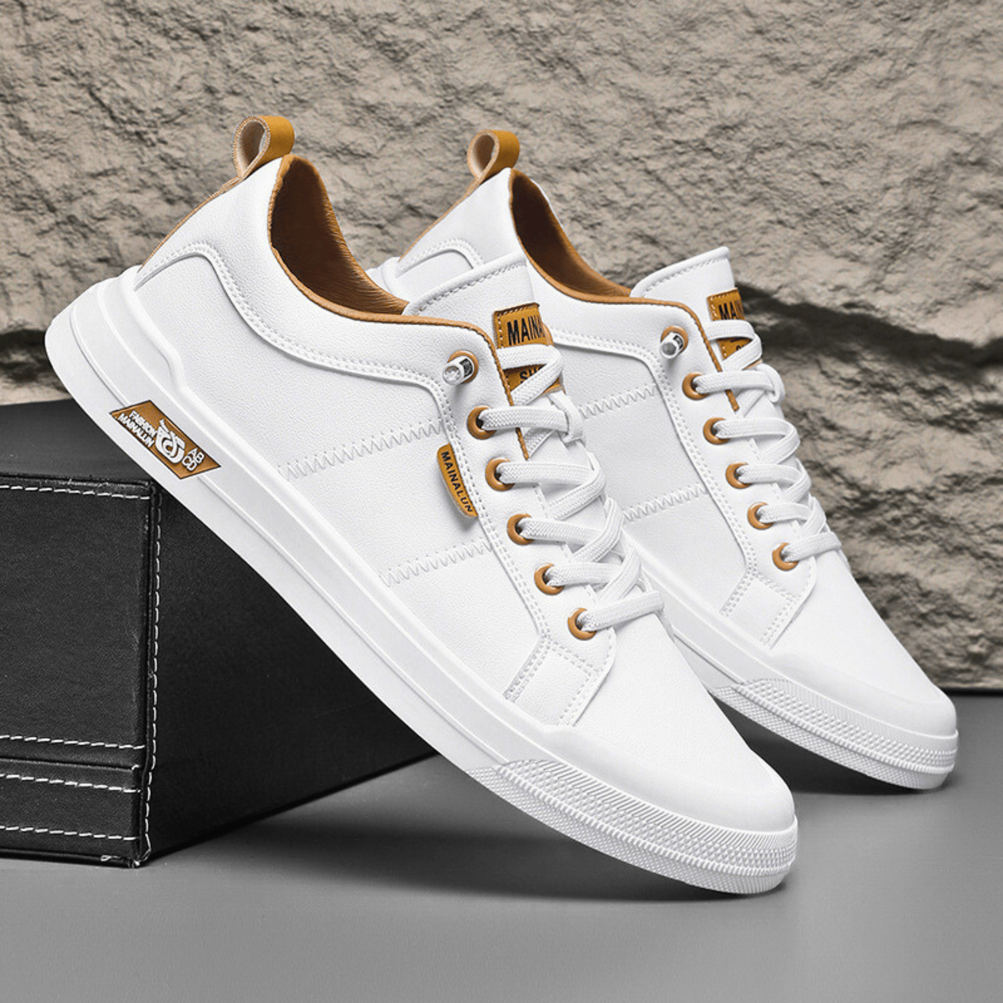 Harrington Leather Trainers | Men's Genuine Leather Trainers | Smart Casual Fashion Shoes UK