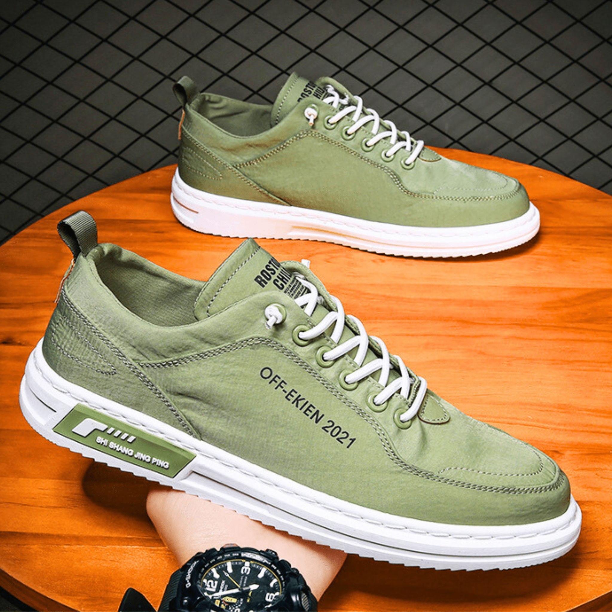Bancroft Premium Leather Trainers | Men's Genuine Leather Trainers | Smart Casual Fashion Shoes UK