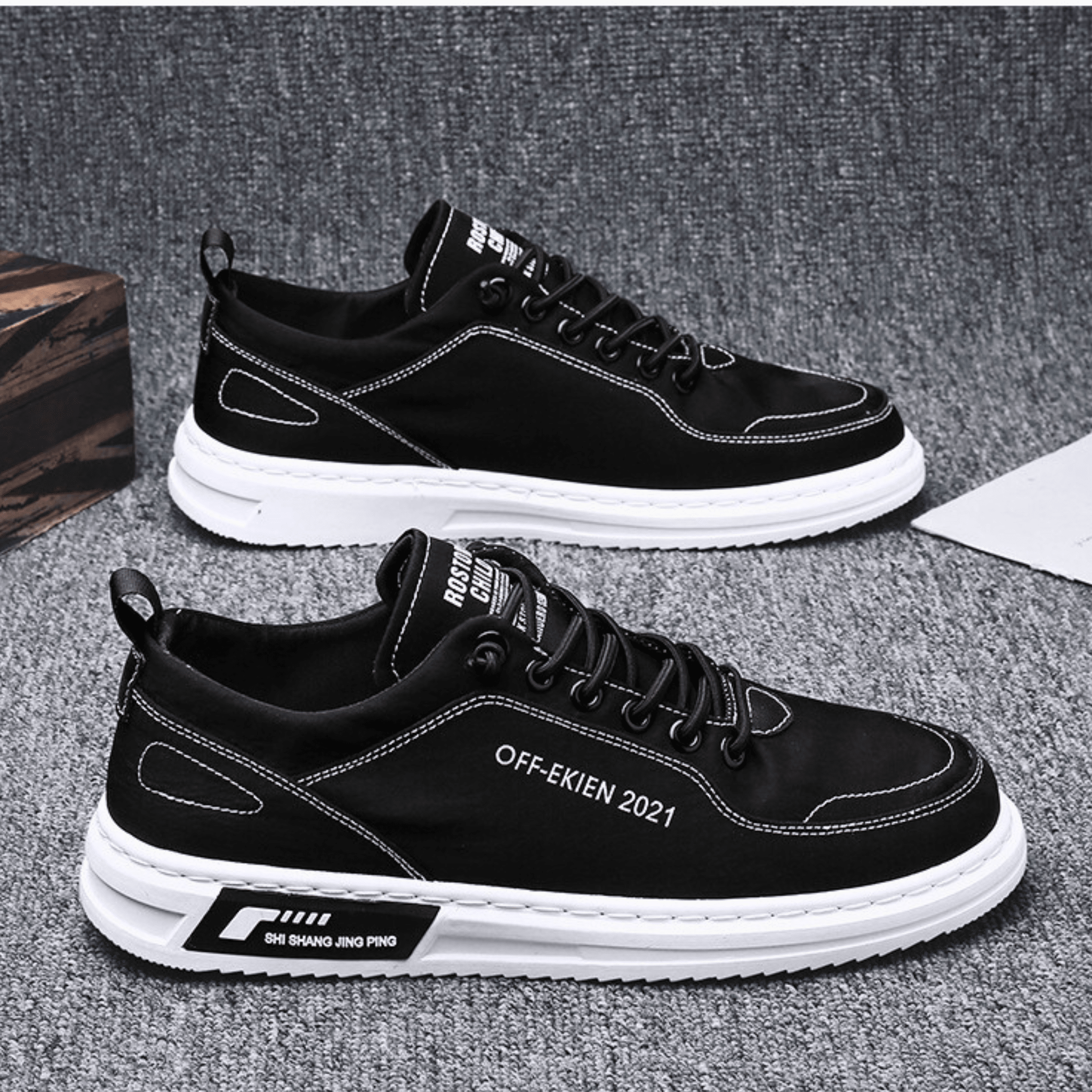 Bancroft Premium Leather Trainers | Men's Genuine Leather Trainers | Smart Casual Fashion Shoes UK