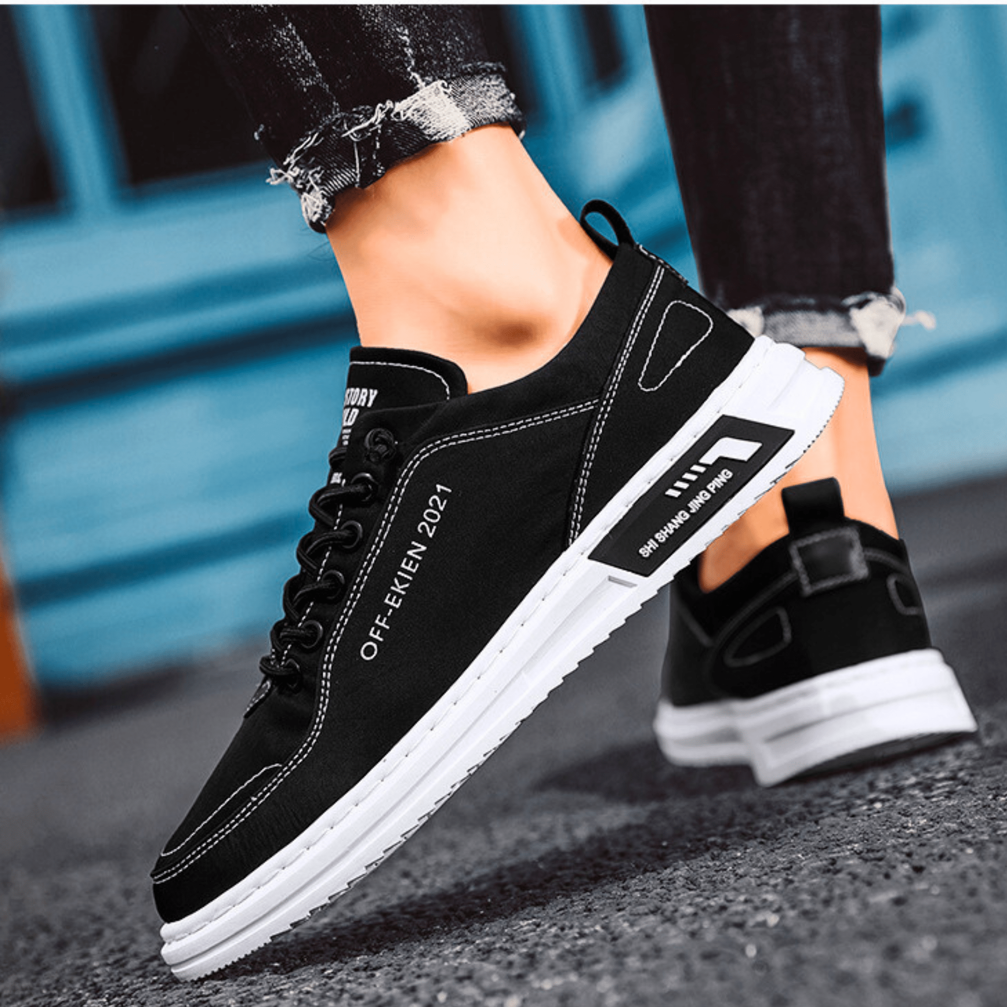 Bancroft Premium Leather Trainers | Men's Genuine Leather Trainers | Smart Casual Fashion Shoes UK