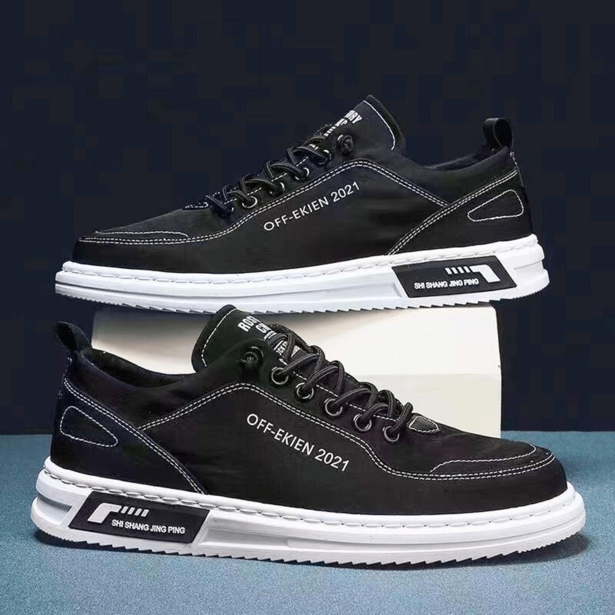 Bancroft Premium Leather Trainers | Men's Genuine Leather Trainers | Smart Casual Fashion Shoes UK