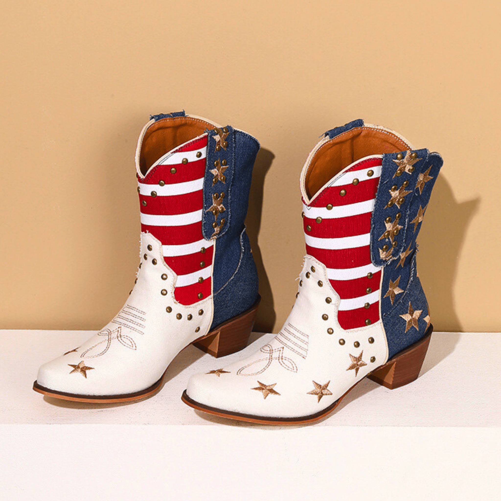 Vivienne Embroidered Western Boots | Women's Western Cowboy Ankle Boots | Vintage Boho Boots UK