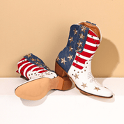 Vivienne Embroidered Western Boots | Women's Western Cowboy Ankle Boots | Vintage Boho Boots UK