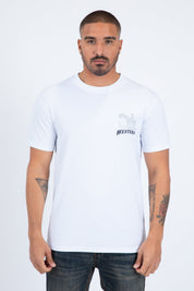 Western Cowboy Rider Graphic Tee | T-Shirt | Men's Cotton White Western Print