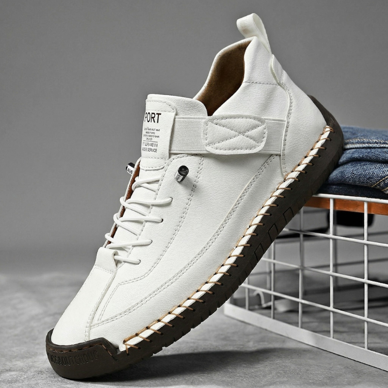 Calder Handcrafted Leather Trainer | Men's Genuine Leather Trainers | Smart Casual Fashion Shoes UK