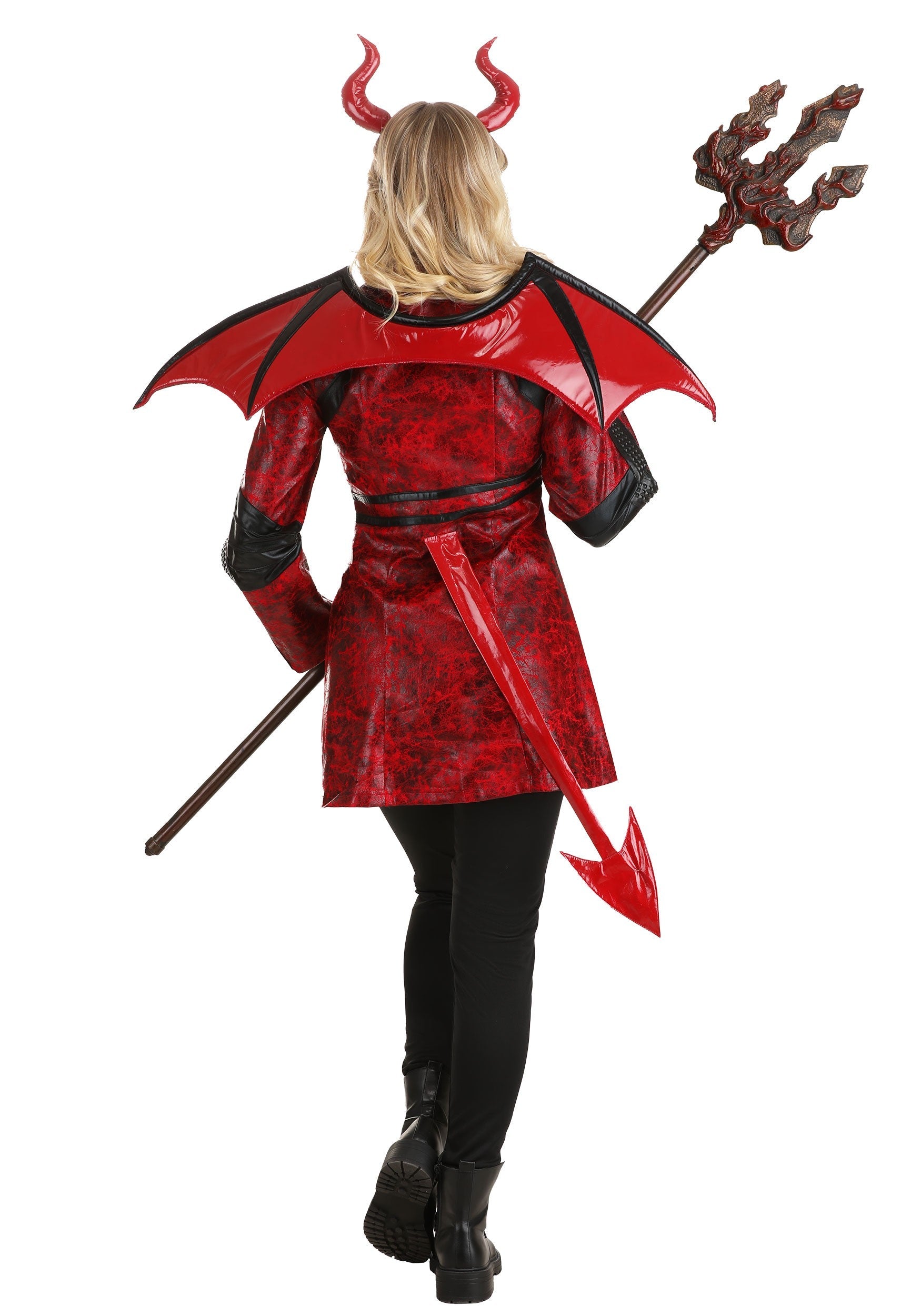 Leather Devil | Halloween Costume | Women's Regular Black Red