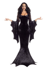 Gothic Spiderweb Gown | Halloween Costume | Women's Regular Black