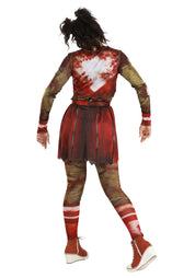 Zombie Cheerleader | Halloween Costume | Women's Regular Red Black